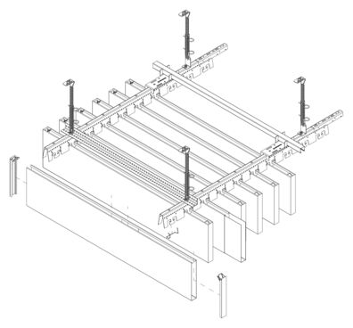 Baffle Ceilin Tavola Straight