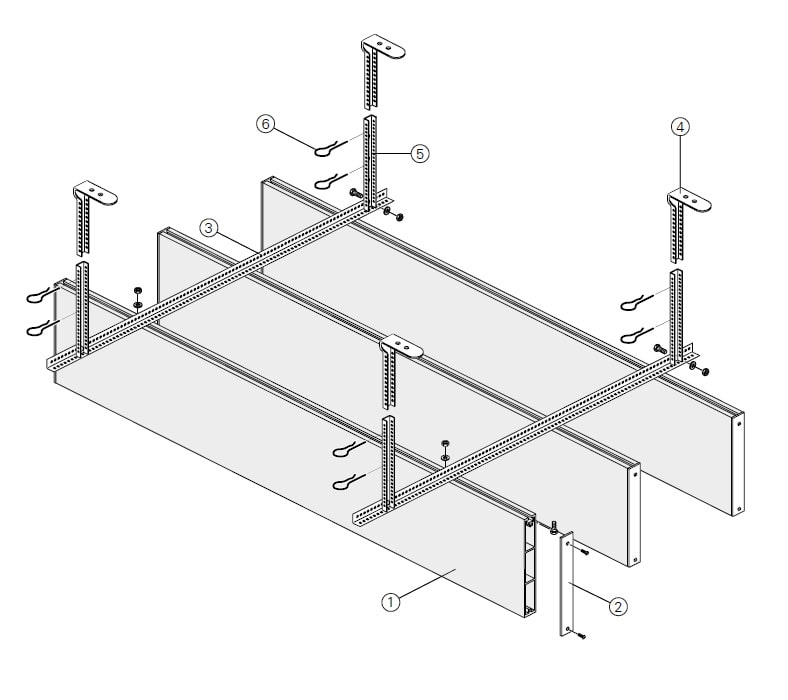 Baffle ceiling Tavola Sedes