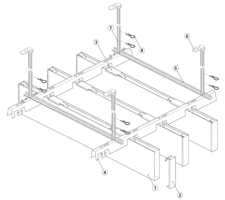 Baffle Ceilin Tavola Straight