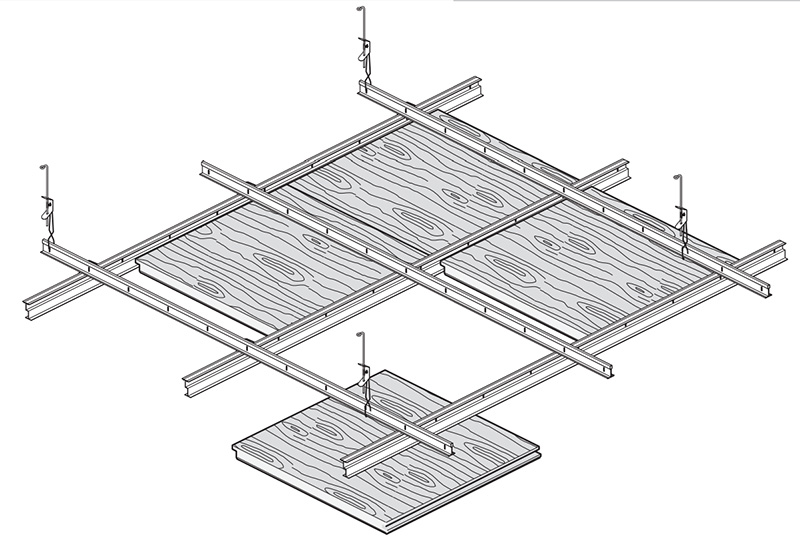 Veneered Wood Ceiling Tiles Planks